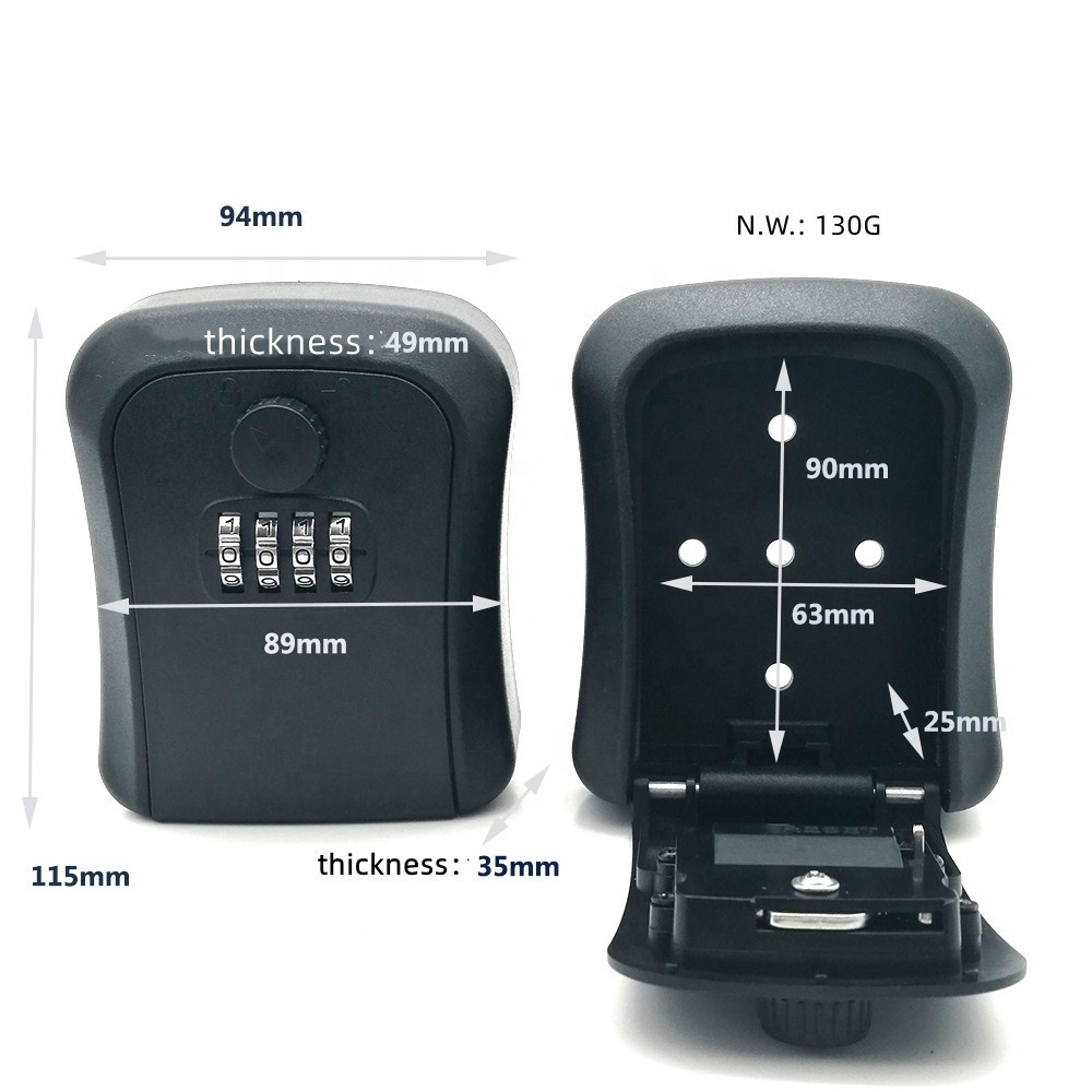 Wholesale CH-886 Cheap Plastic 4-digit Key Boxes Lock Safe Security Storage Lock Box