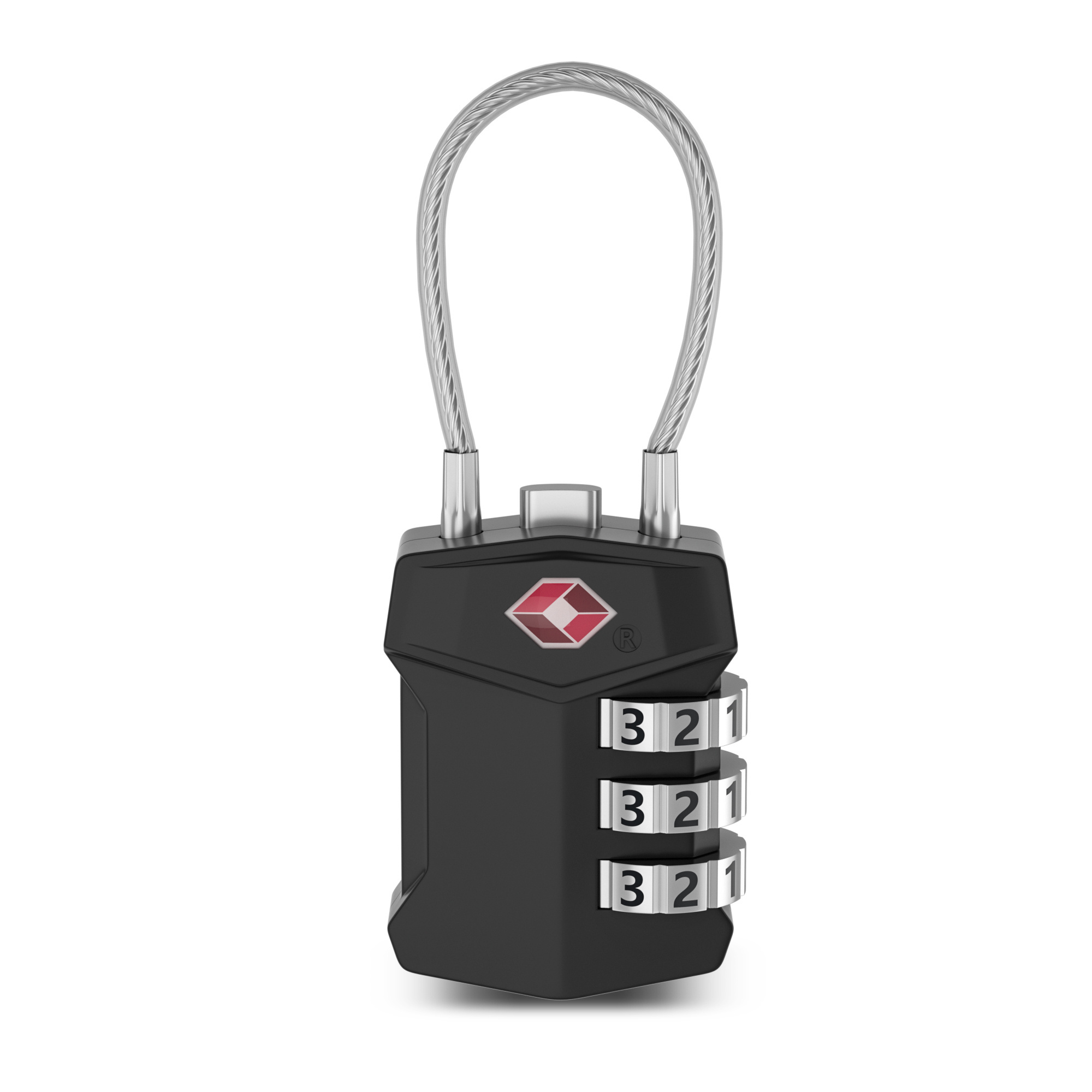 TSA-532 Travel Security 3 Mini Digits Combination Travel Security Padlock TSA  Luggage Lock