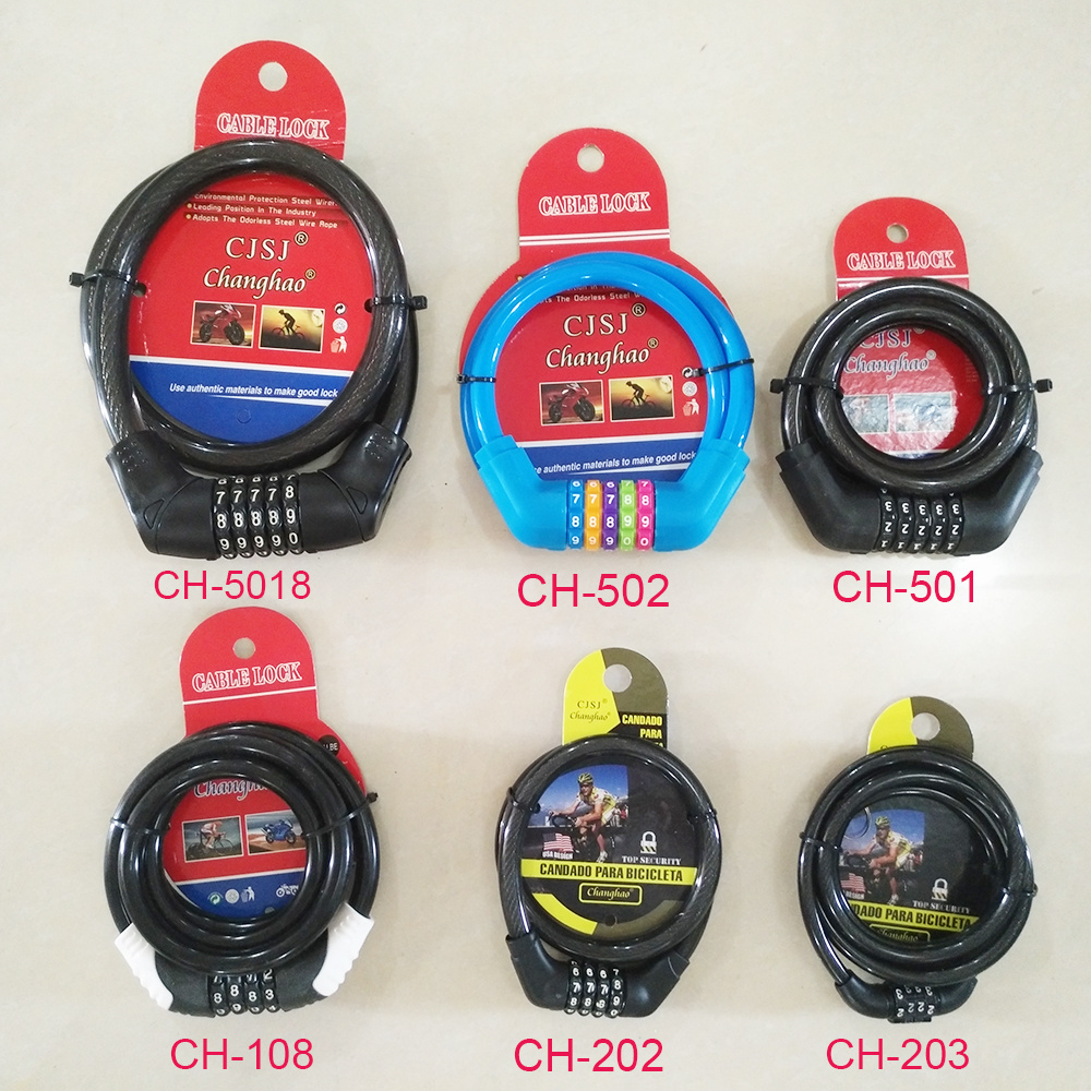 CH-202 Factory directly sale CJSJ New high quality bicycle combination cable lock