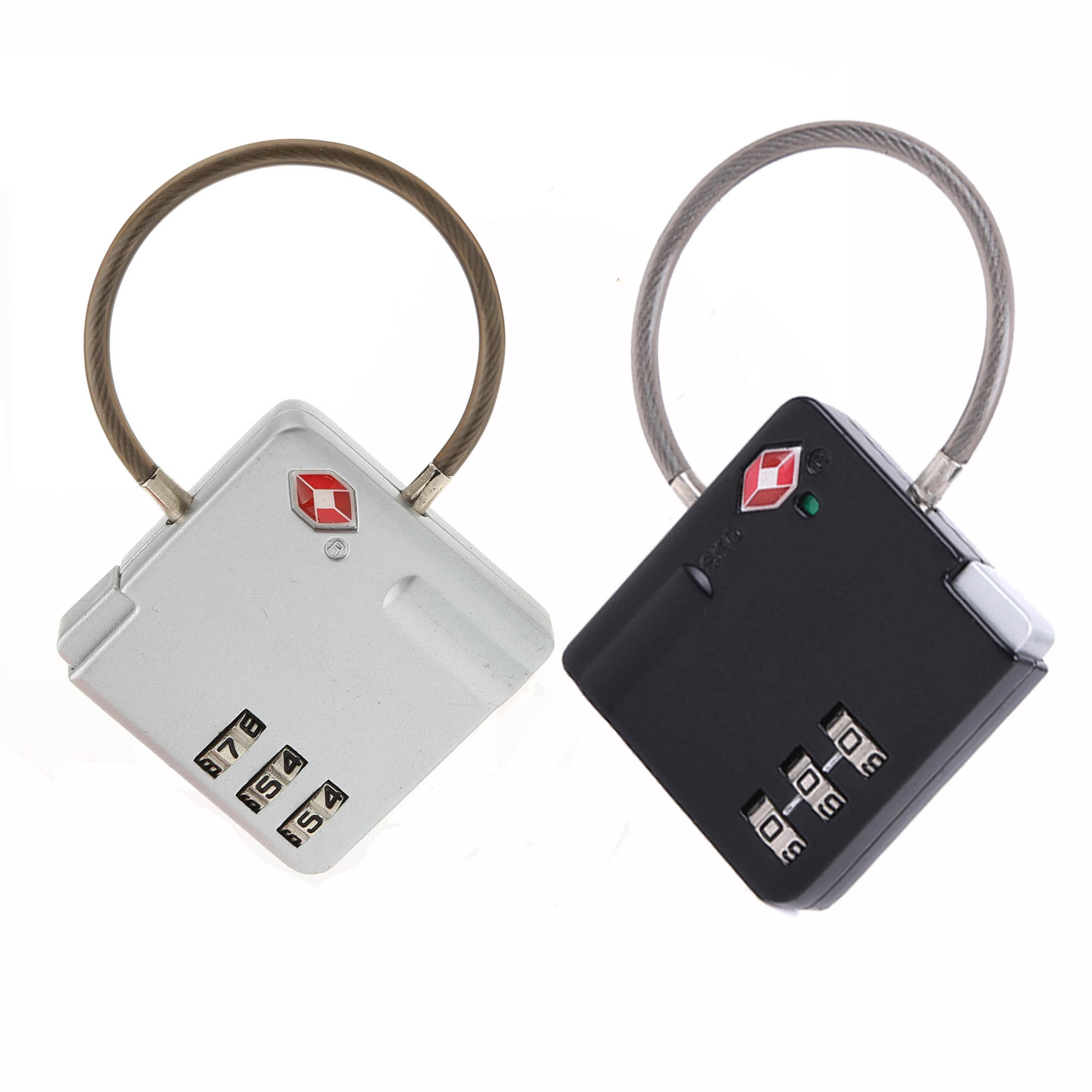 TSA-529 cjsj keyless code travel TSA lock luggage with cable