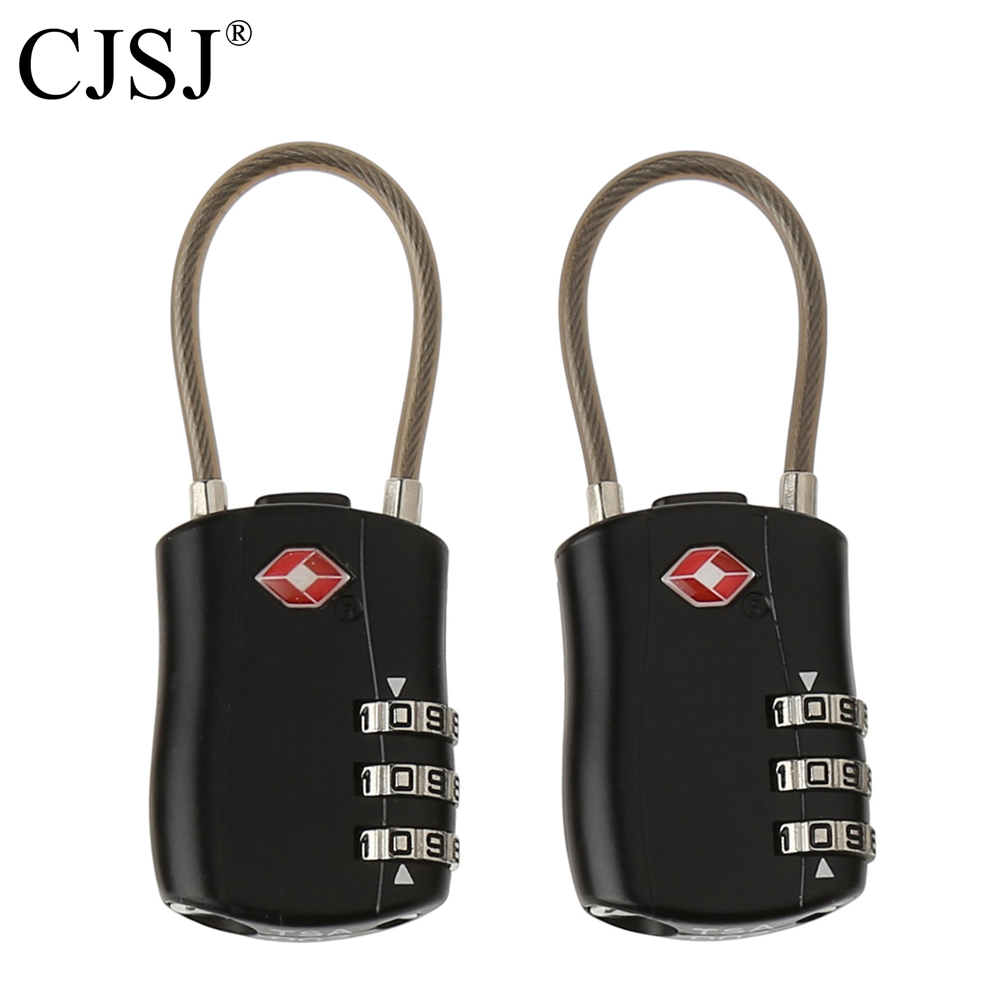 TSA-527 TSA 007 Approved luggage 3 dials combination cable lock