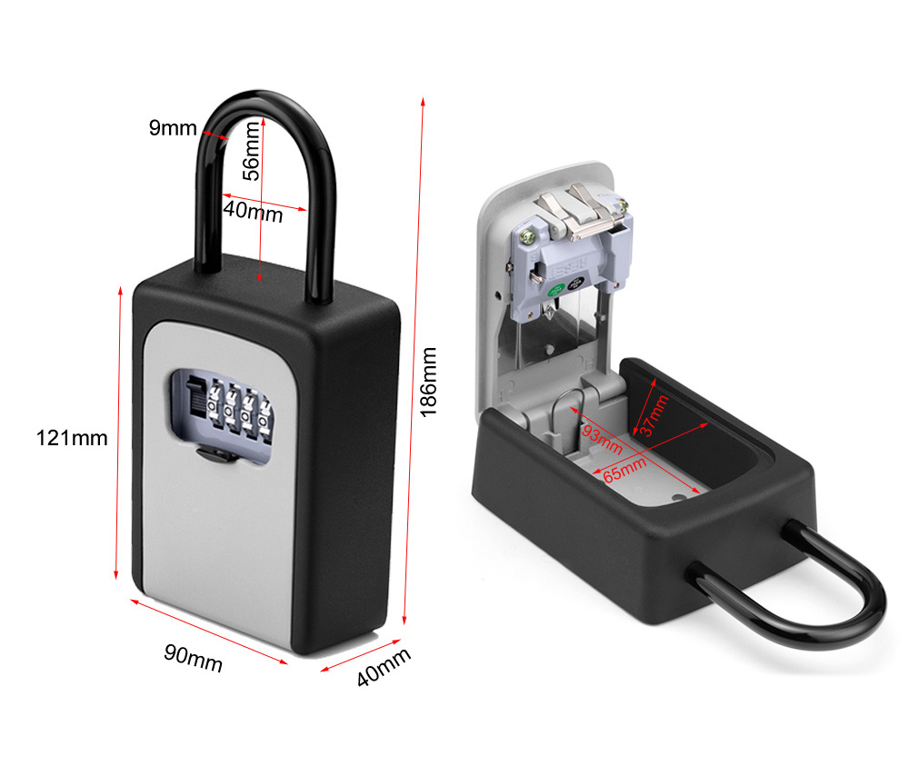 CH-802 Lock factory wholesale safe key storage box realtor portable lock box with shackle