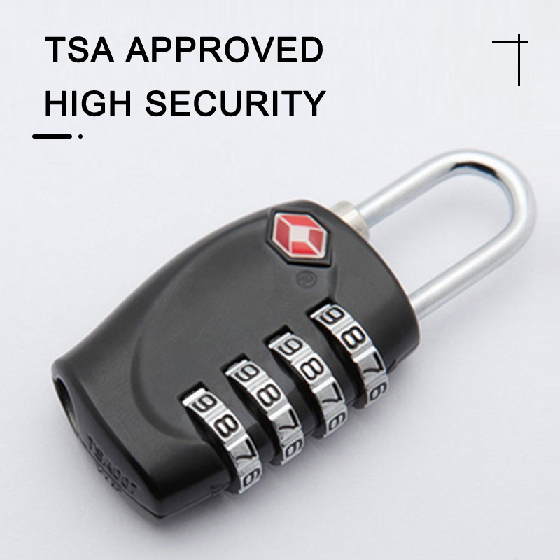 TSA-330 TSA accepted high quality zinc alloy  travel luggage bag use resettable 4 digits  tsa combination lock