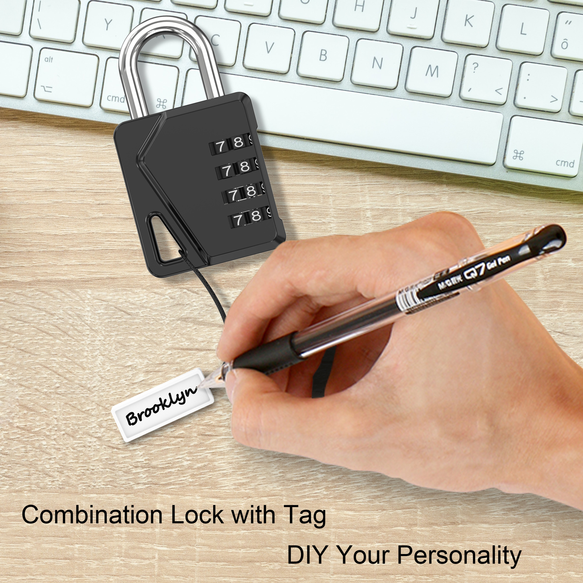 CH-613 Factory Produce 2022 New Arrival Zinc Alloy 4 Digits Combination Lock with Name Tag Padlock