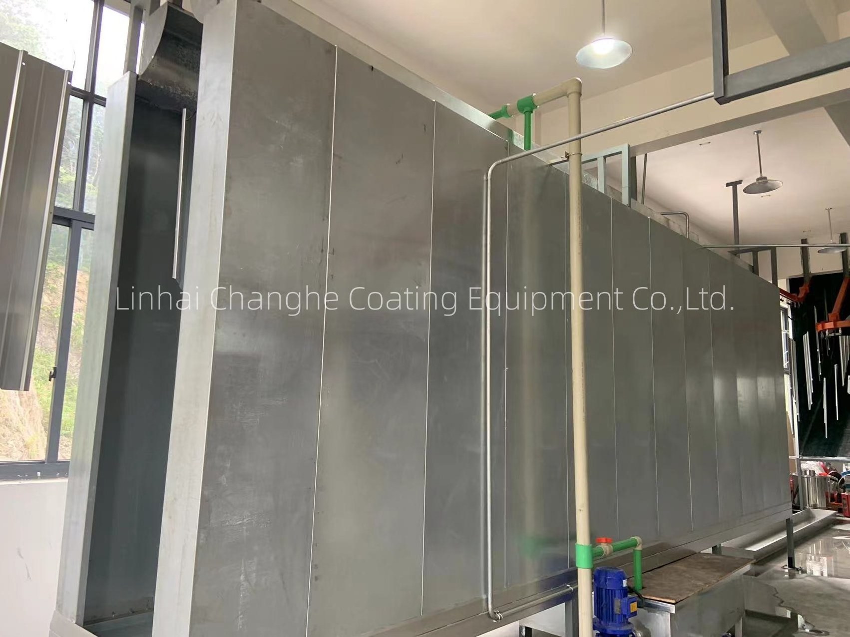 Changhe Complete Auto Electrostatic Powder Coating Line Powder Coat Oven Tunnel Metal Coating Machine Cyclone System Spray Booth