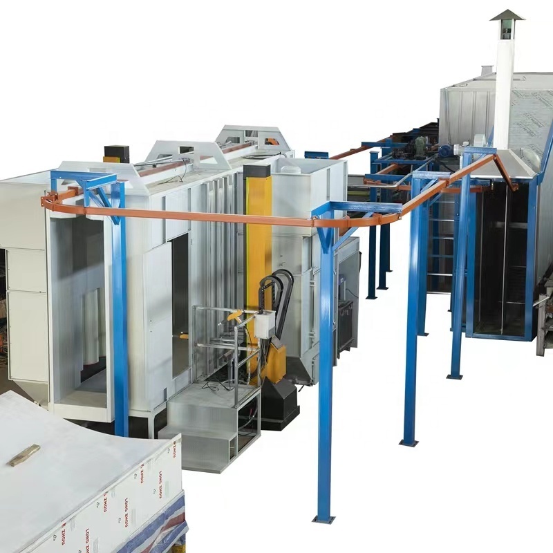 Changhe Full Automatic Electrostatic Powder Coating Line for Spray Paint Aluminium Profile Customized Auto Powder Coating Plant