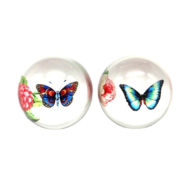 Round butterfly glass paperweights manufacturers   glass dome paperweight