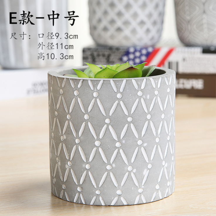 Custom design cement Europe style antique   home goods decorative garden Fleshy flower pot