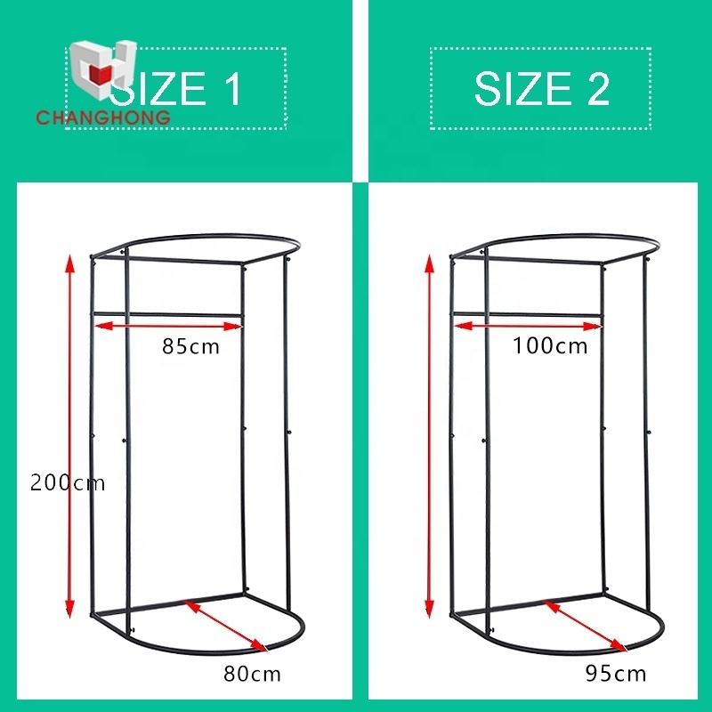 Modern Boutique Retail Store Dressing Room Changing Room Simple Metal Mobile Clothes Shop Fitting Room With Fabric Curtain