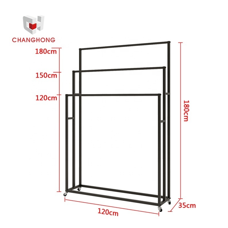 Multi-Functional 2022 New Premium Exhibition Black Steel Rack For Scarf Curtain Carpet Display Spiral Clothes Display Rack