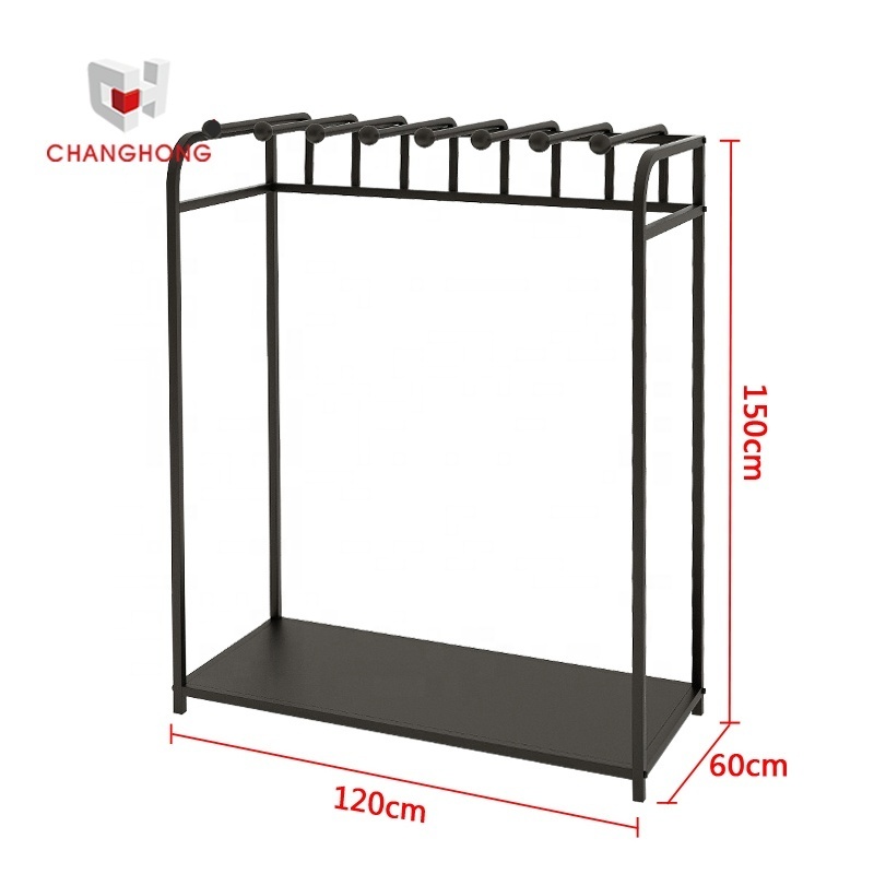 Multi-Functional 2022 New Premium Exhibition Black Steel Rack For Scarf Curtain Carpet Display Spiral Clothes Display Rack