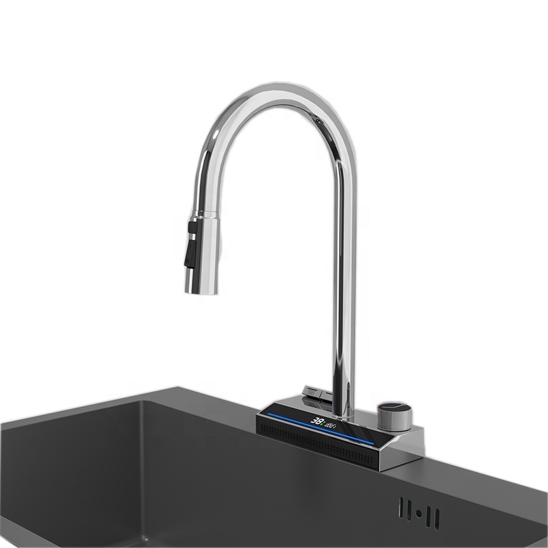 New design Modern 304 Stainless Steel Sink Water Mixer Tap Chrome color/Brushed Silver Pull out Flexible Kitchen Faucet