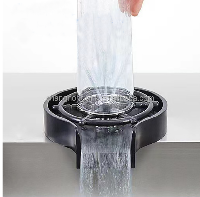 Hot Selling Automatic Flushing Cup Artifact High Pressure Cup Washer Sink Plastic Glass Rinser For Kitchen Sinks