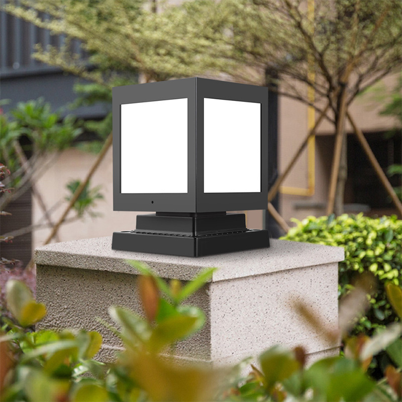 IP65 Waterproof Aluminum Modern Landscape Outdoor Main Gate Pillar Led Solar Power Garden Light