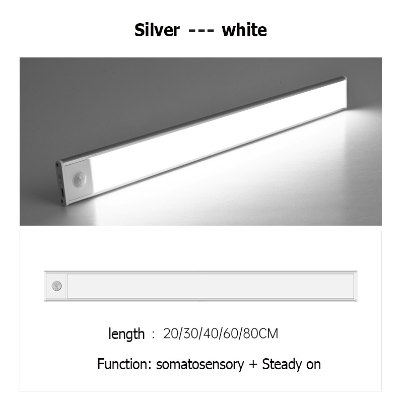 LED Cabinet Light Clear Luminous USB Body Lamp Furniture Light OEM Switch Magnetic Wall Motion Sensor Under LED Cabinet Light