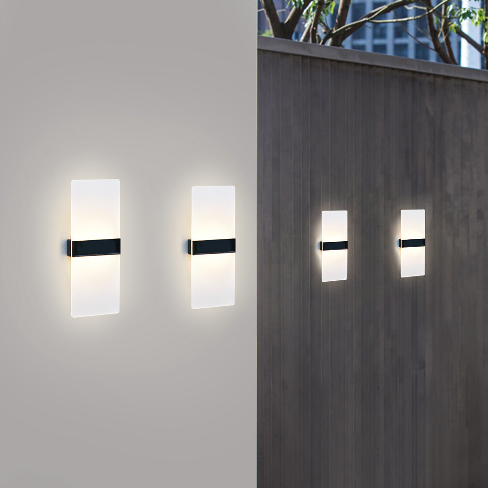 Warm white outdoor Lighting for Yard Terrace IP65 solar led wall light solar garden light