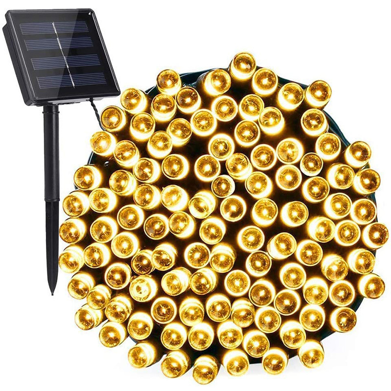 Solar Christmas Outdoor Waterproof Garden String Lights 72FT 200 LED 8 Modes Fairy Lights for Xmas Yard Porch Camping Decoration