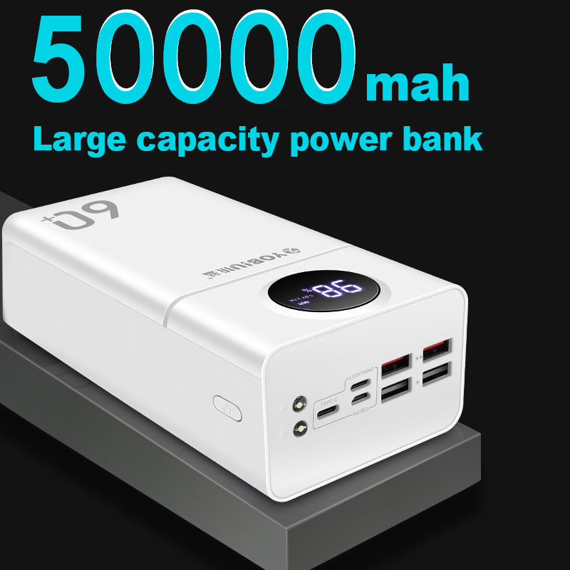 Trending 50000mAh 4 USB Ports Powerbank Battery 50000 mah Large Capacity Power Pack Power Bank