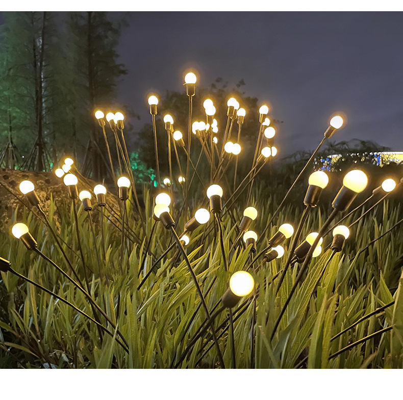 Waterproof Firework 6/8/10 Heads Led Solar Garden Light Solar Pathway Light Powered Firefly Lamp Starburst Solar Light