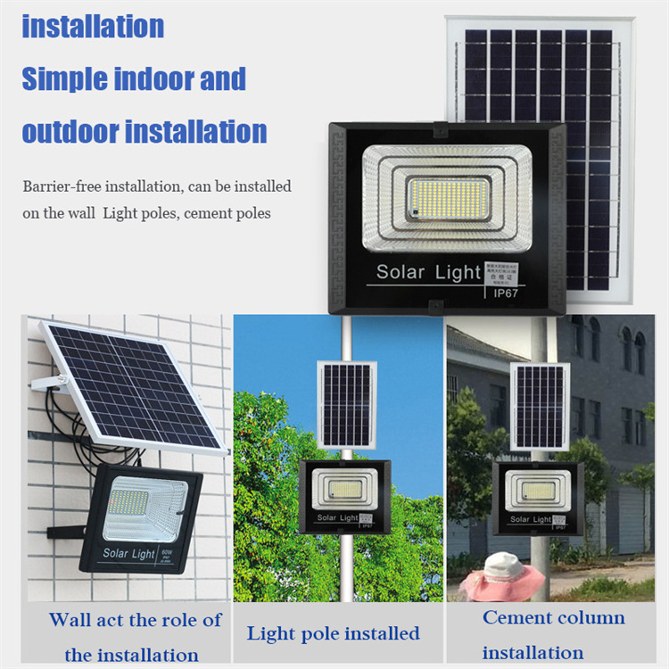 Waterproof solar panel Lamps for Shed,Barn,Sign,Billboard,Pool,Flag Pole 200w smd 3030 850lm led flood solar light