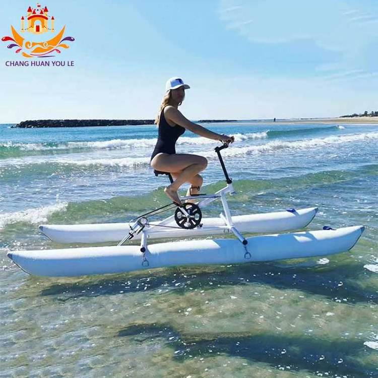 Custom Size Heavy-duty Pvc Inflatable Banana Pontoons Tubes Buoy Pedal Boats With No Moq For Floating Sea Water Bicycle Bike