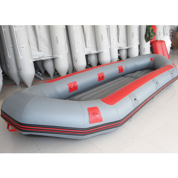 High-quality manufacturer customized PVC inflatable rubber fishing boat rowing boat self-draining Baishui River rafting boat