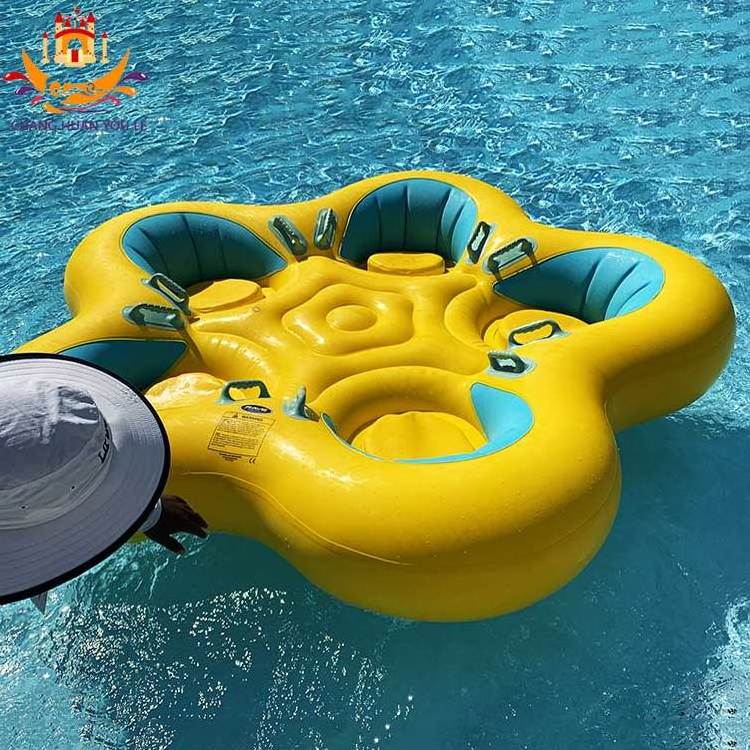 Waterpark Cloverleaf Tube With Funnel Type Sitting Hole For Heavy Duty 5 person heavy pipe Fiberglass Water Slide Tubes For Sale