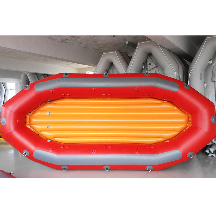 High-quality manufacturer customized PVC inflatable rubber fishing boat rowing boat self-draining Baishui River rafting boat