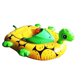 Water park Mini rubber plastic inflatable kids Electric bumper boat 12V bumper car go-kart