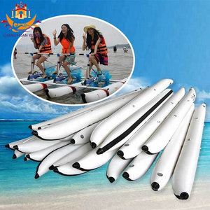 Custom Size Heavy-duty Pvc Inflatable Banana Pontoons Tubes Buoy Pedal Boats With No Moq For Floating Sea Water Bicycle Bike