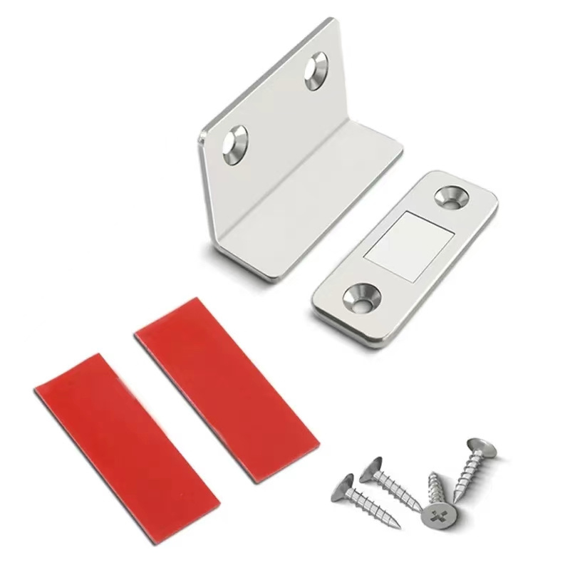 L Shape Strong Magnetic Door Catch Closer Cabinet Door Catches Latch Furniture Doors Magnet Stop Catch