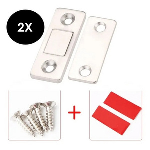 Square  Strong Magnetic Door Catch Closer Cabinet Door Catches Latch Furniture Doors Magnet Stop Catch