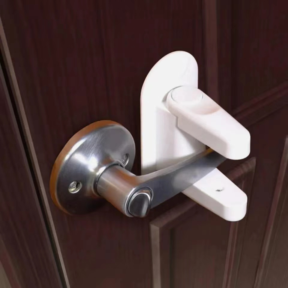 Door Handle Lock For Baby Protection In Handle With Adhesive For Door Level Lock