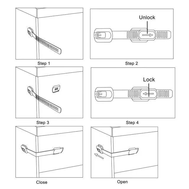 Hot Sale Plastic Child Safety Lock For Baby Safety  Products With Cabinet Locks Child Safety