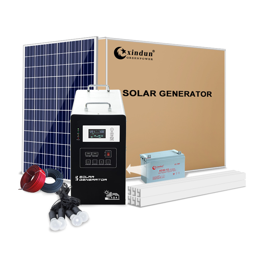 Mini Portable Home Solar Power System 500W 1000W 2000W 3000W Portable Solar Generator Complete Kit For Sale