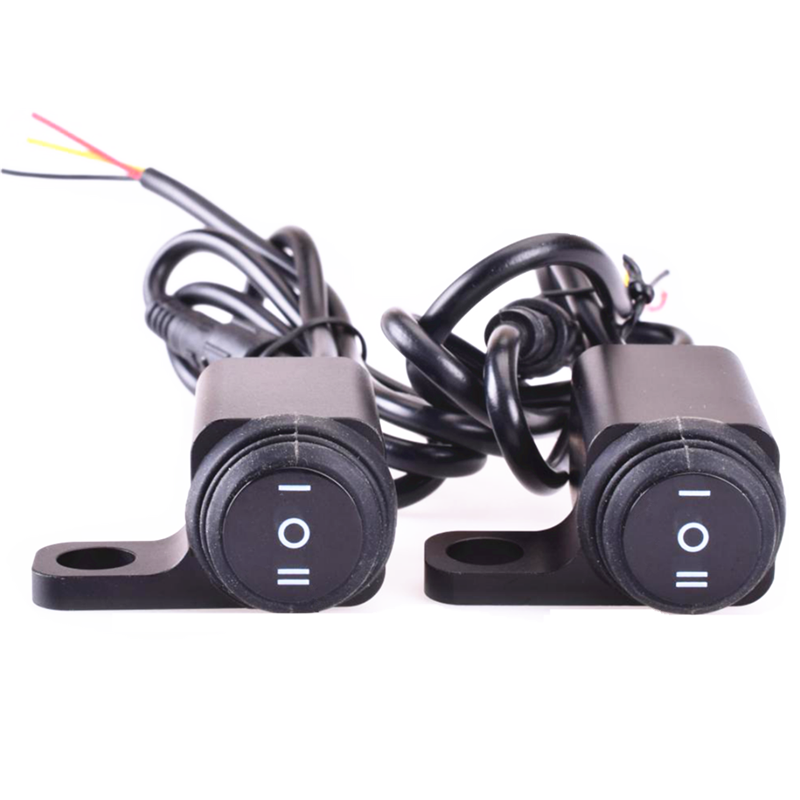 12V Motorcycle Switches On Off Fog Spotlight 3 Wire Handlebar Headlight Switches Button For Motorcycle Electrical System