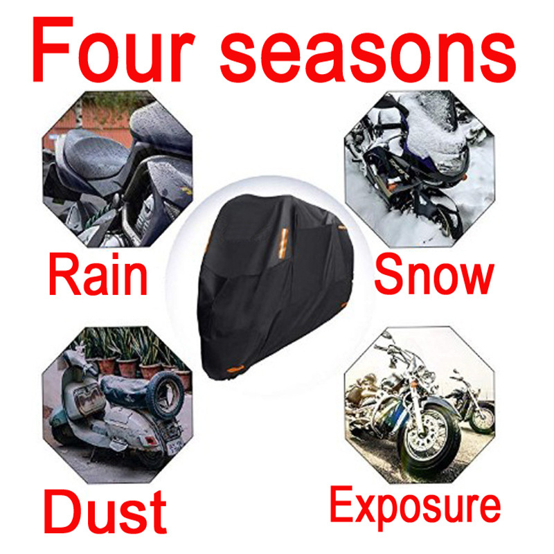 Customized Heavy Duty Waterproof Pattern 210T Oxford Dust-proof Covers for Motorbike Outdoor 300D Motorcycle Cover