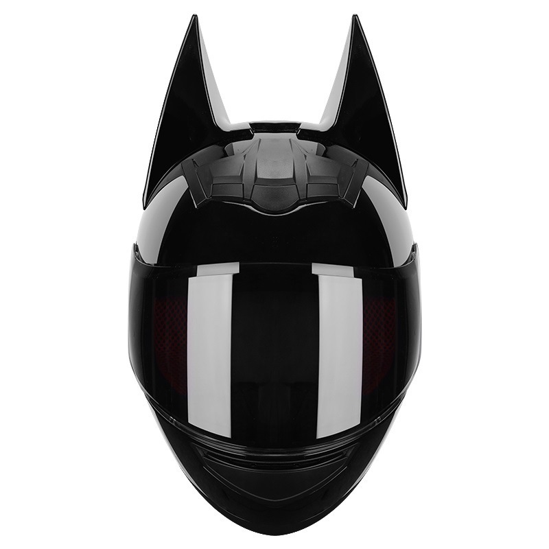 TK04 New model Full Face Motorcycle Street Helmet Women And Man Cute bat man With Ears Cute Cat Riding safety Helmet