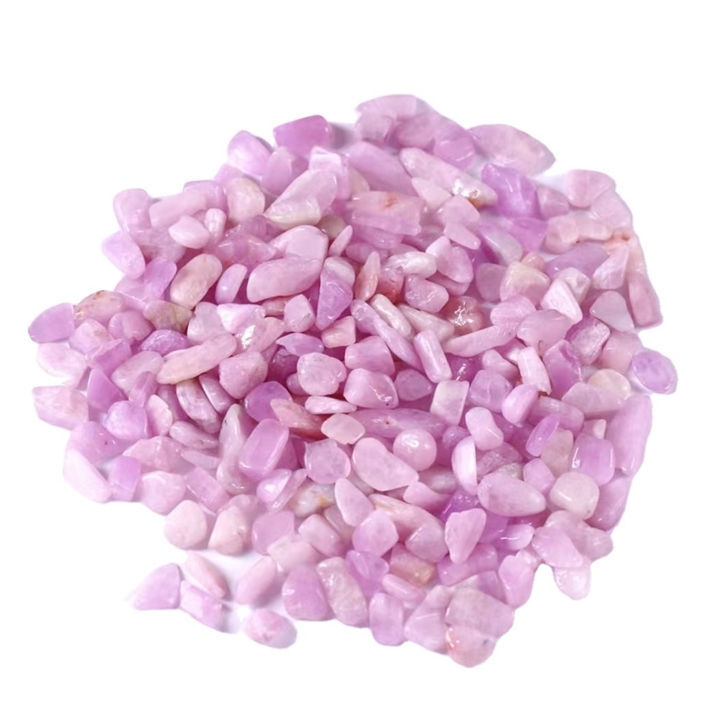 Donghai  hot selling natural crystal gravel kunzite chip  kunzite chip demagnetization crystal  bonsai decoration