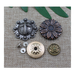 Factory wholesale fashion design western saddle conchos for belt buckles