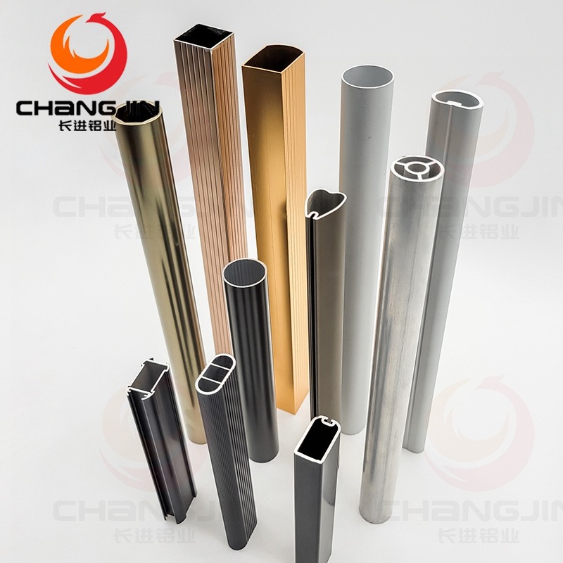 High Quality Furniture Aluminum Clothes Hanging Tube Curtain Rod Wardrobe Rails Tube Cloth Pole