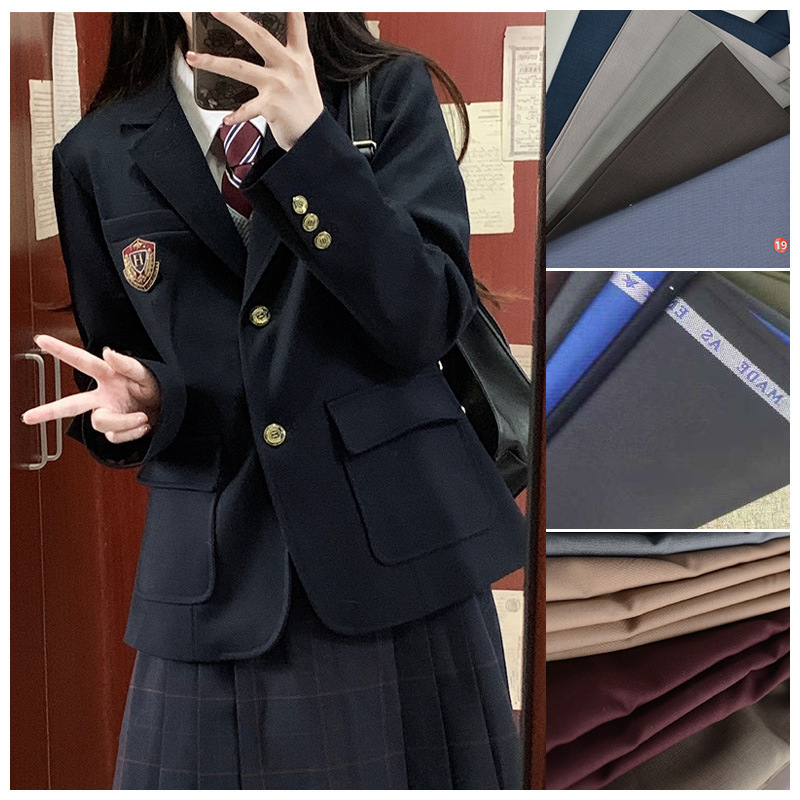 customize tr tergal blue school fabric roll school blazer fabric china suppliers polyester viscose twill suit fabric