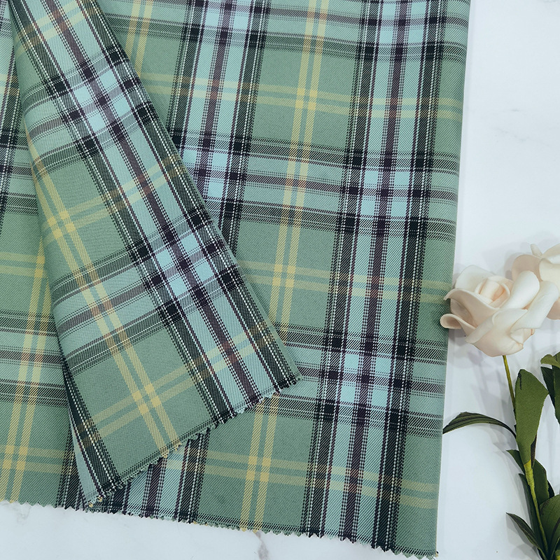 customized yarn dyed fabric 100% polyester custom color and design yarn dyed plaid fabric for garments support make to order