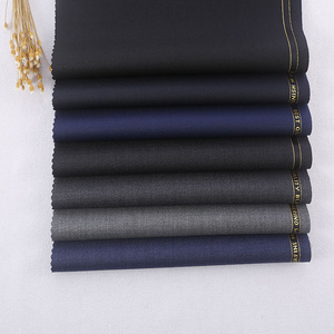 Factory produce English Selvedge Worsted Twill Plain Dying Cashmere rayon polyester Wool Fabric