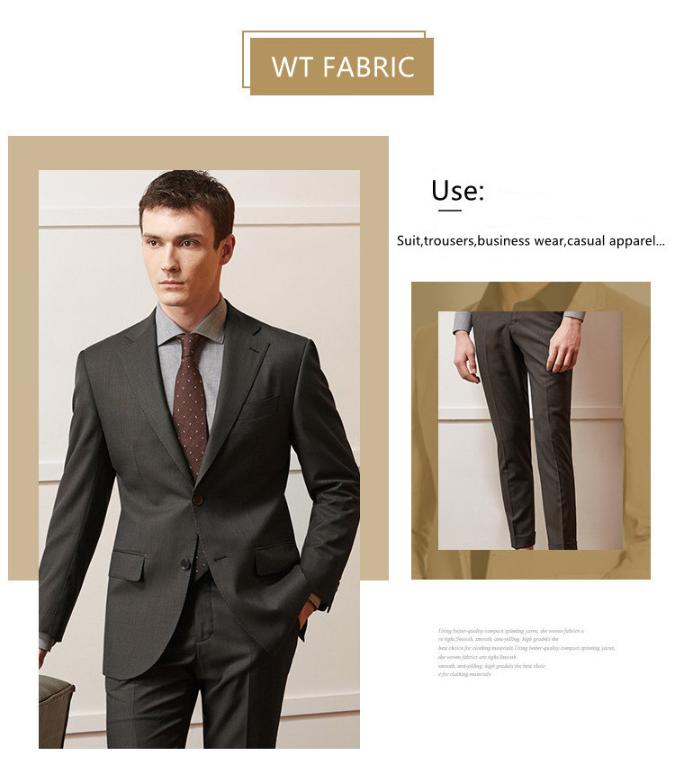 check wool cashmere fabric Ready Good Anti-wrinkle Wool Cashmere Suit Fabric