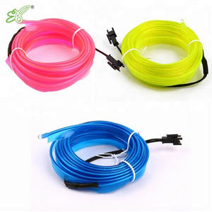 dia 2.3mm welted el wire wholesale led neon light sewable el wire roll el inverter for costume car hoodies t-shirt decoration