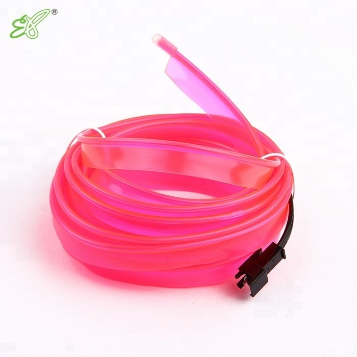 dia 2.3mm welted el wire wholesale led neon light sewable el wire roll el inverter for costume car hoodies t-shirt decoration