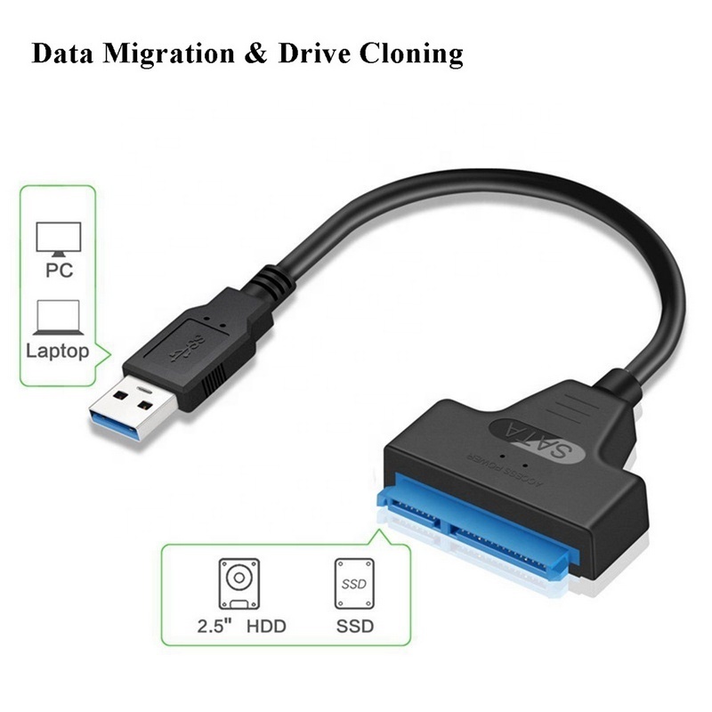 USB 3.0 to SATA 22 Pin Cable For 2.5