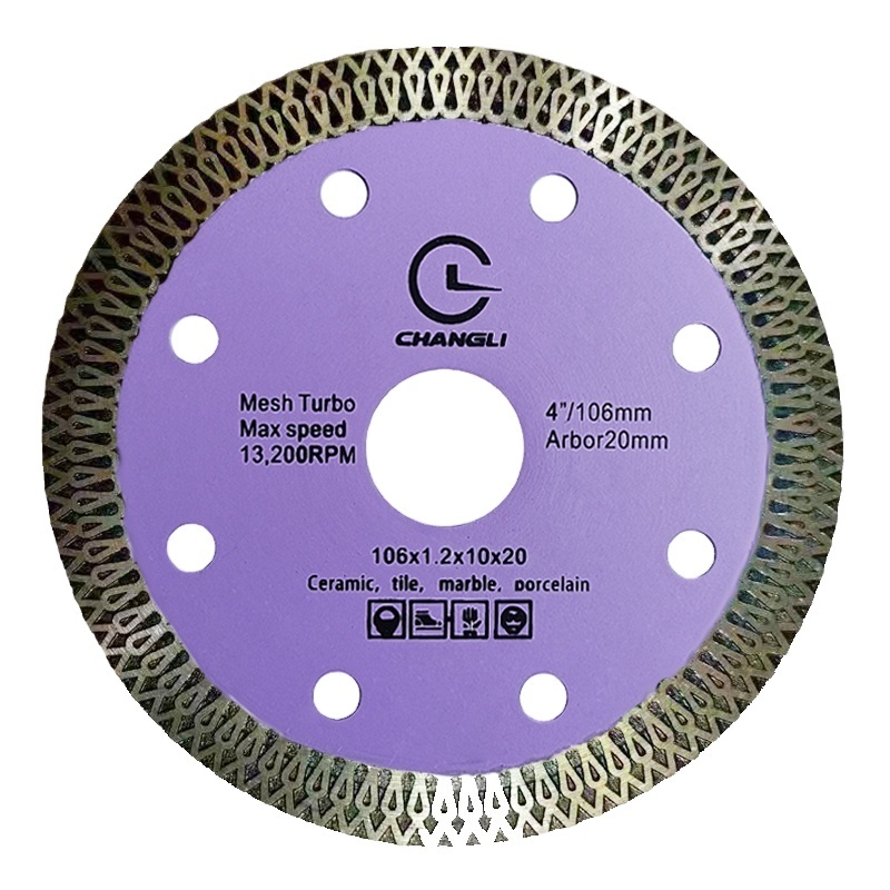 High repurchase rates Hot pressed X mesh turbo diamond blade blue dry wet diamond saw blade cutting disc for ceramic tile dekton