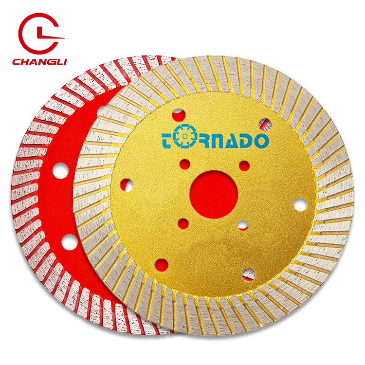 Power Multi Tools Turbo Stone Dry Diamond Hot Pressing Sintered Blade for Granite Marble Stone Silent 116MM 4inch Industrial